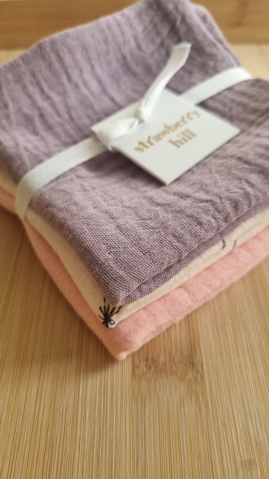Pastel Hues Face cloth 3 Pack