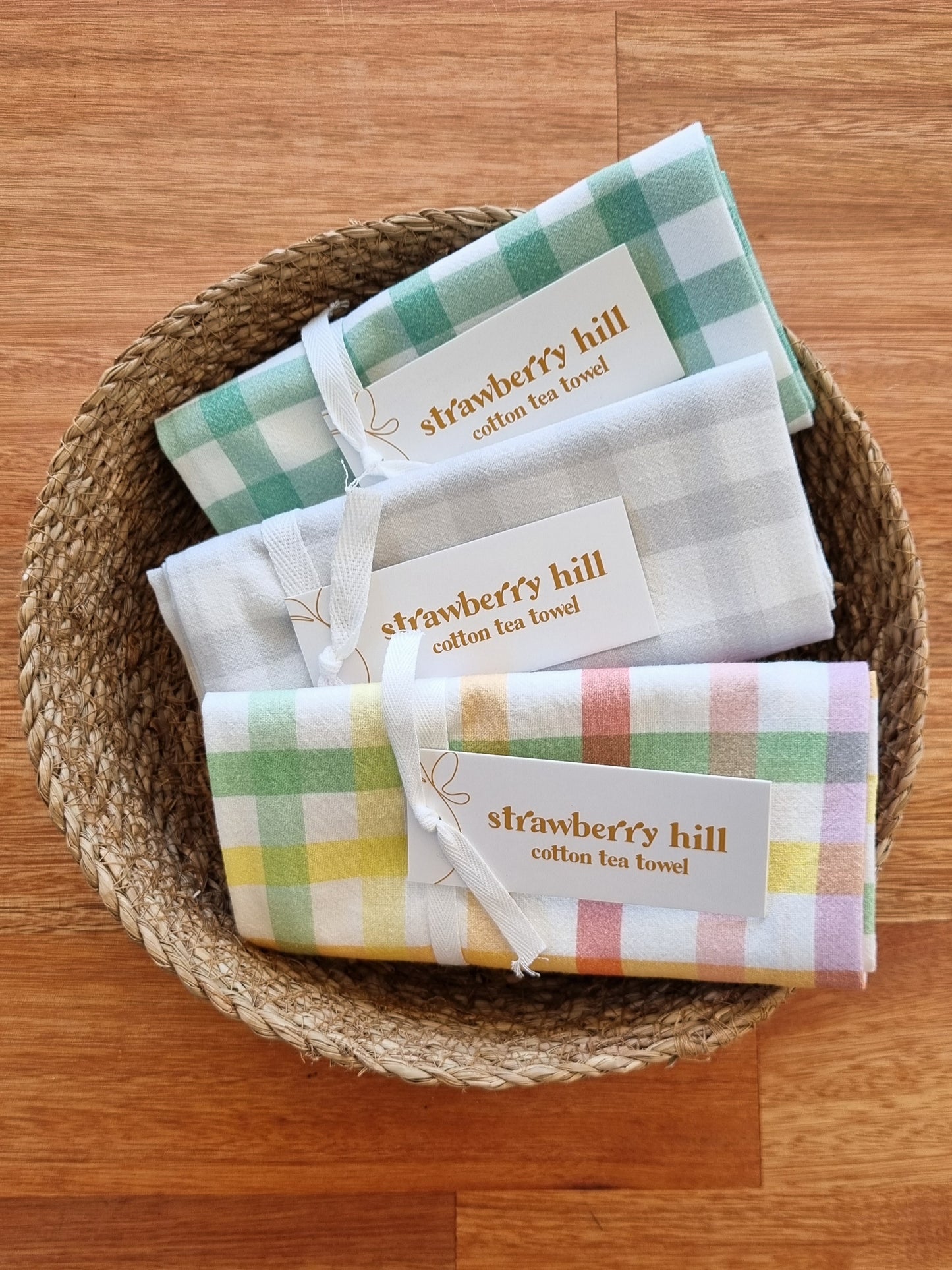 Rainbow Check 3 Tea Towel Bundle