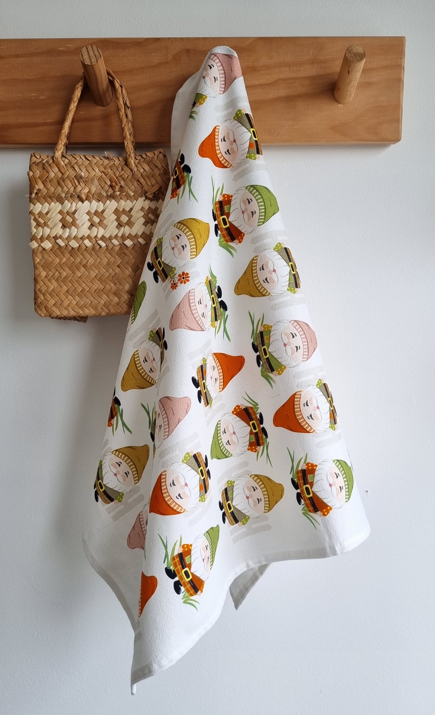 Garden Gnome Tea Towel