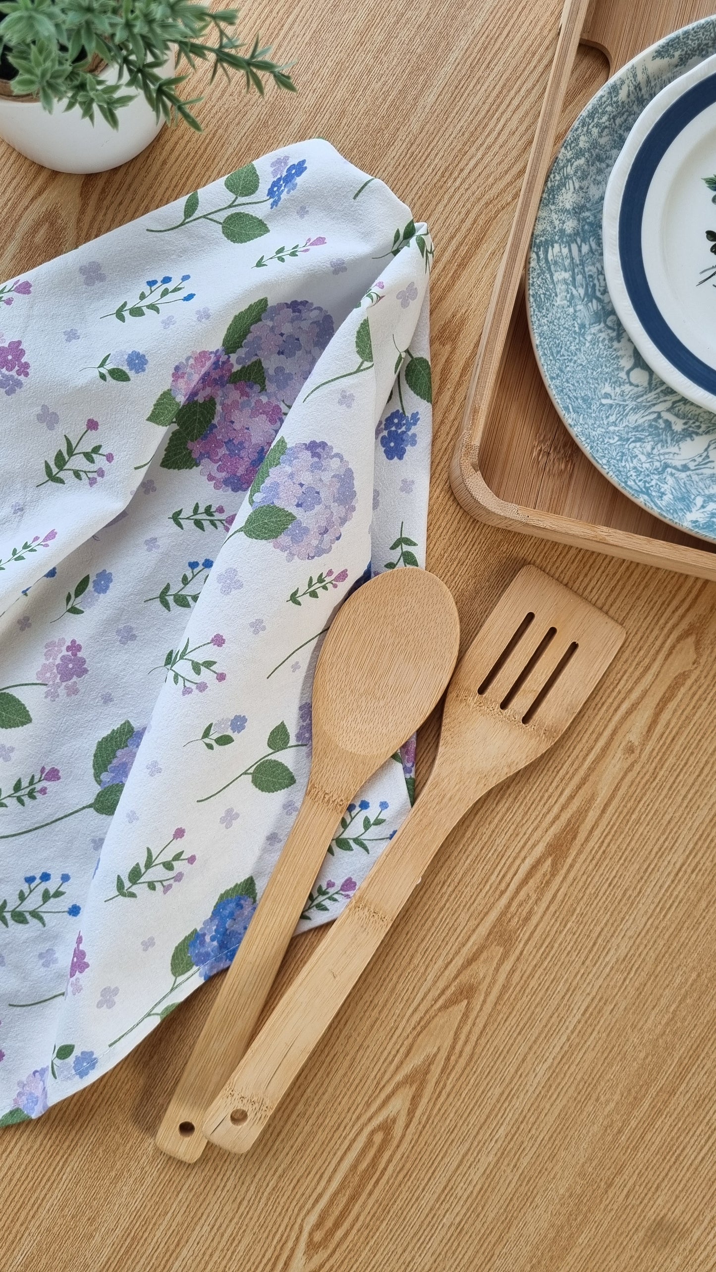 Hydrangea Haze Tea Towel