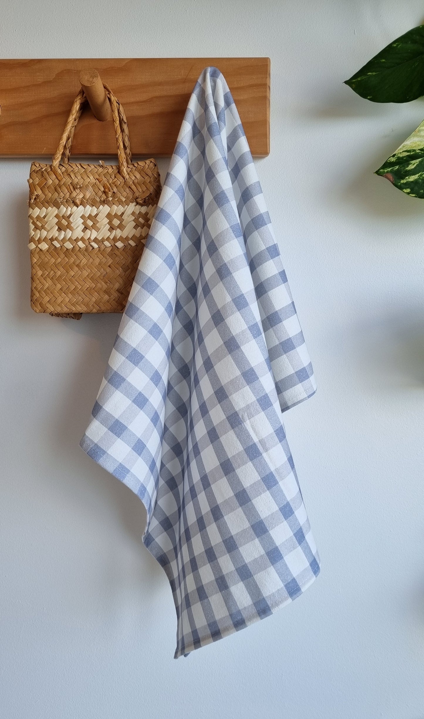 Blue Check Tea Towel
