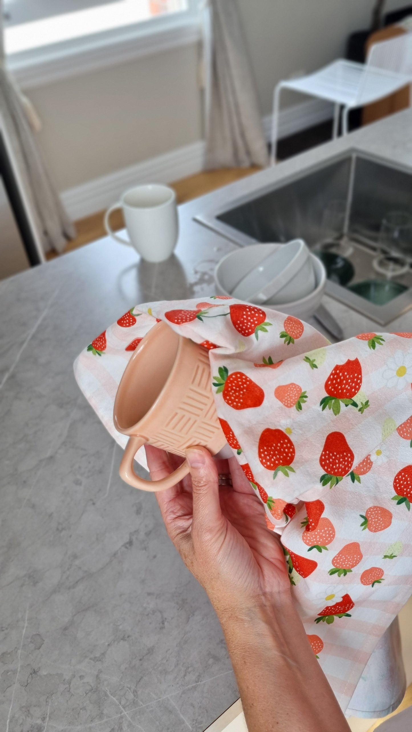 Strawberry Picnic Tea Towel