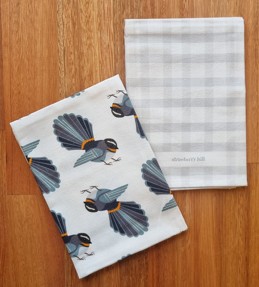 Pīwakawaka 2 Tea Towel Bundle