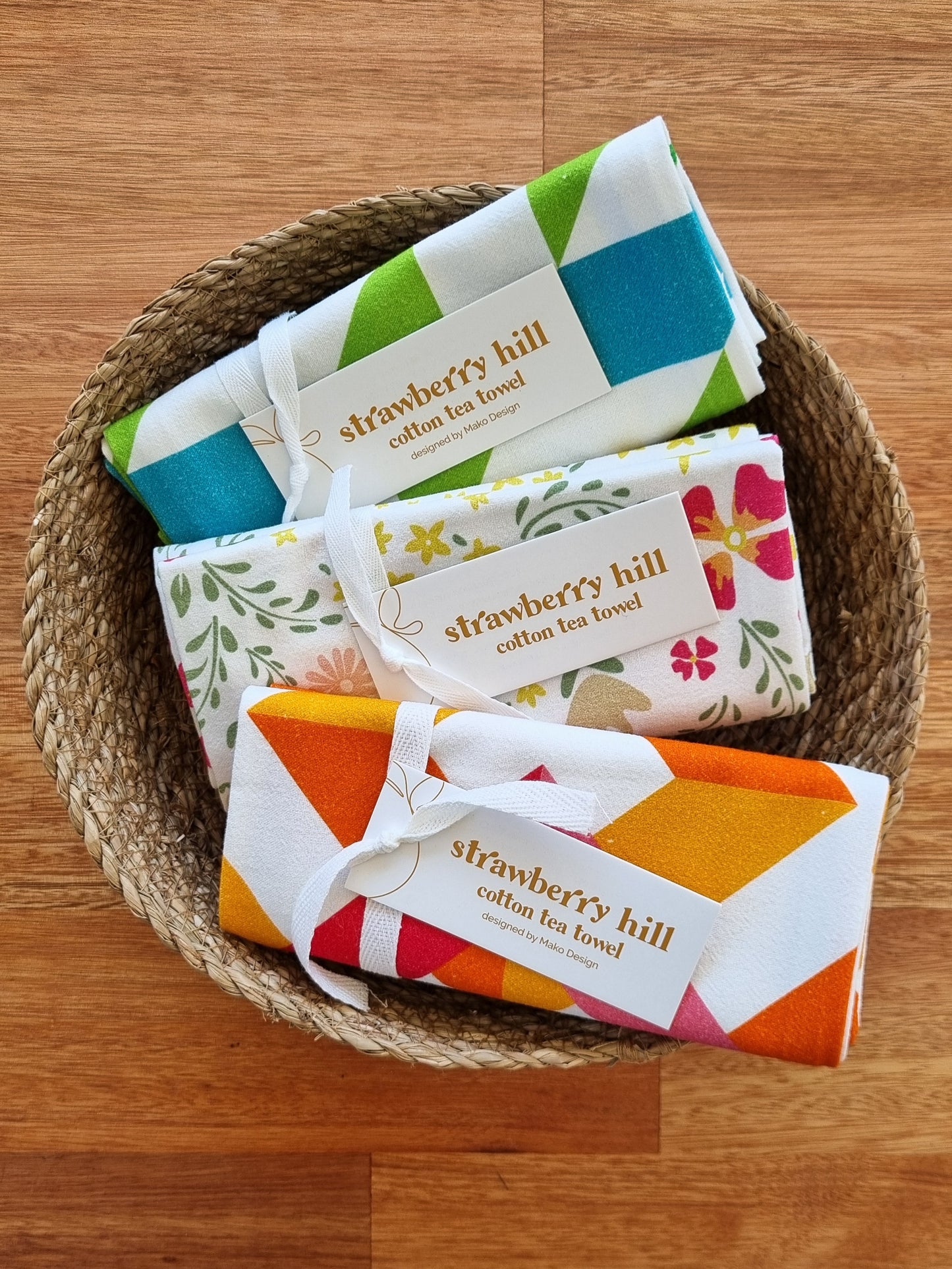 Contemporary Brights 3 Tea Towel Bundle