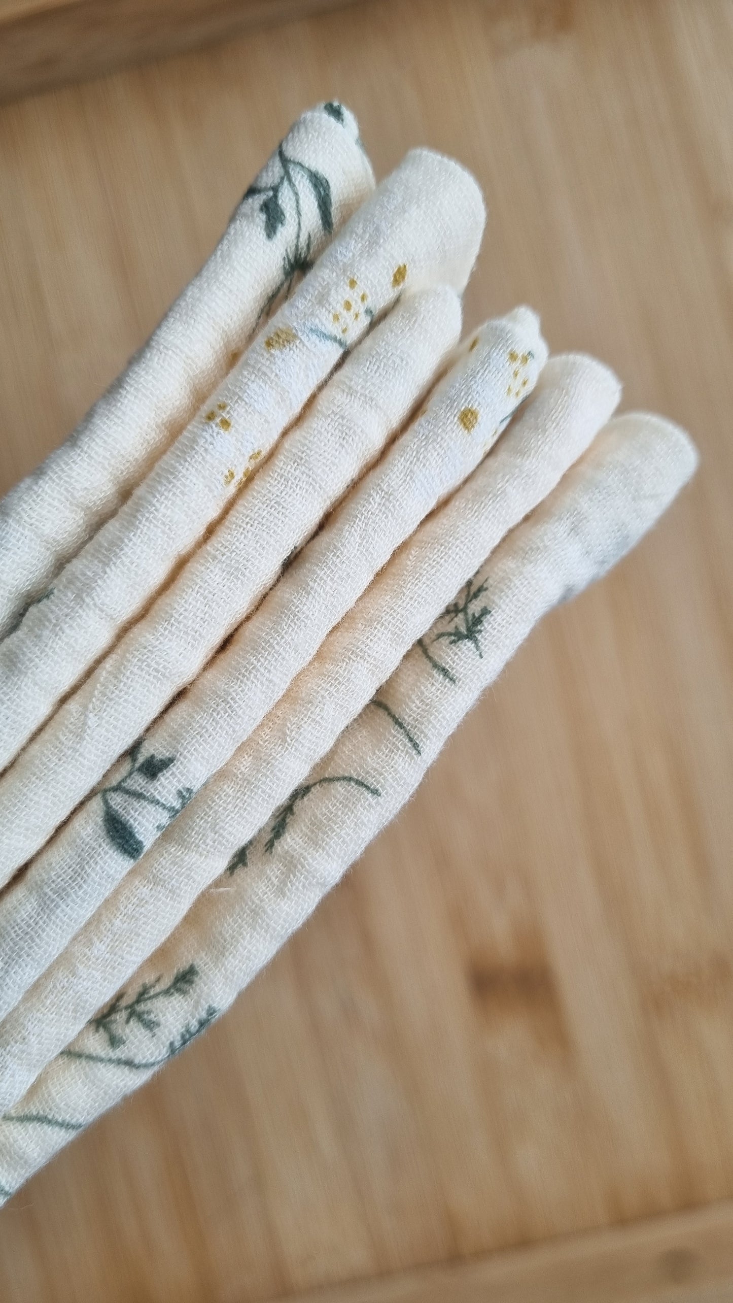Floral Cream Face cloth 3 Pack