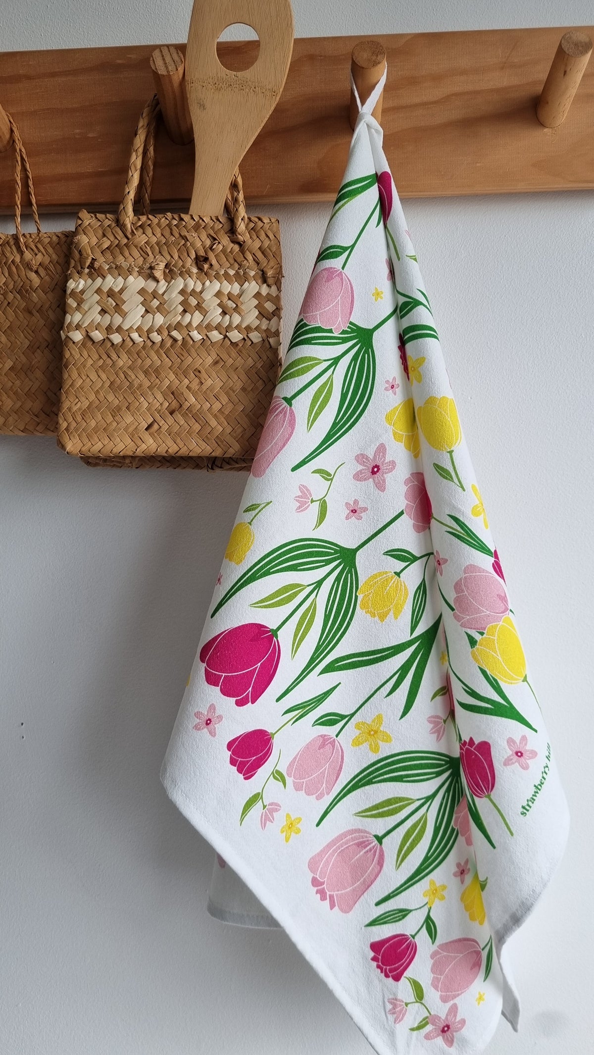 Tulip Garden Tea Towel
