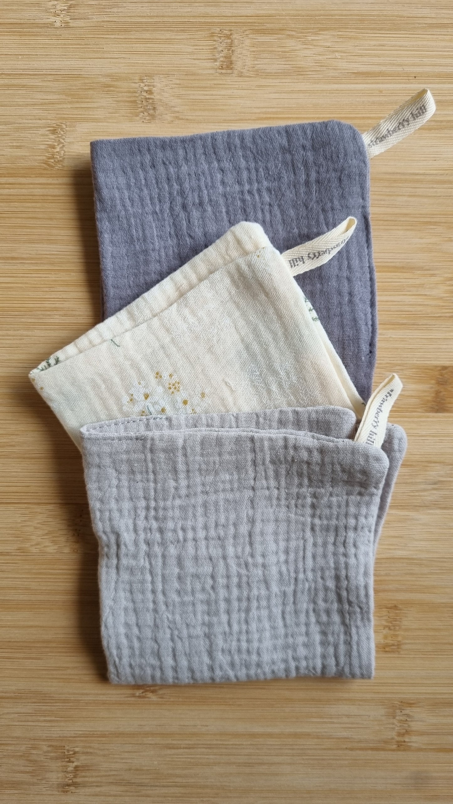Chalky Blue Face cloth 3 Pack