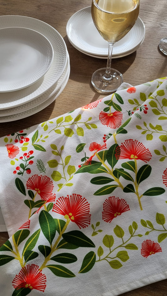 Pōhutukawa Tea Towel