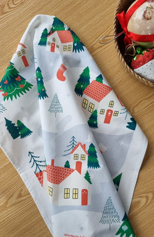 Home for the Holidays Tea Towel