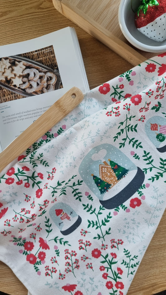 Snow Globe Tea Towel