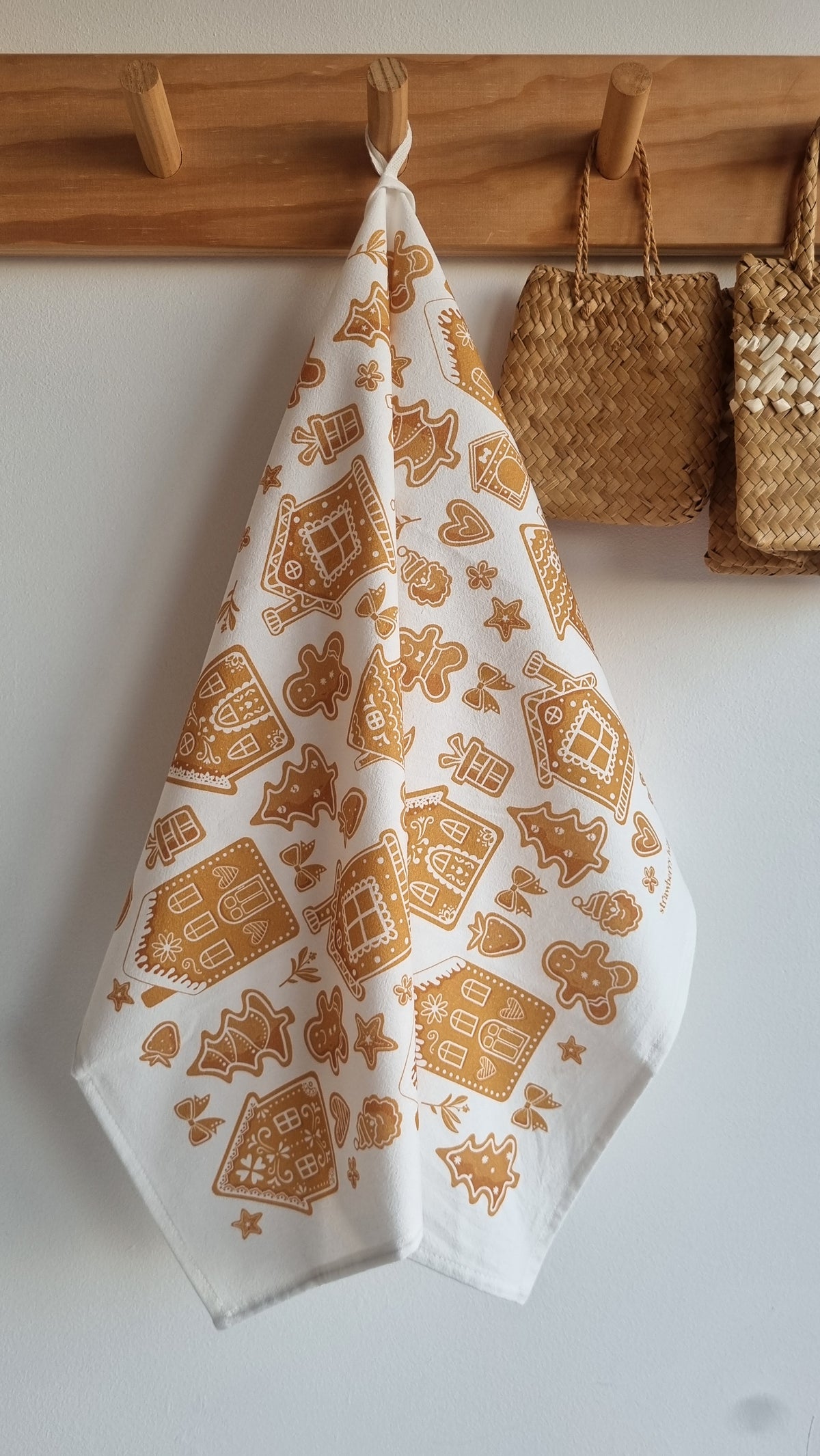 Gingerbread Village Tea Towel