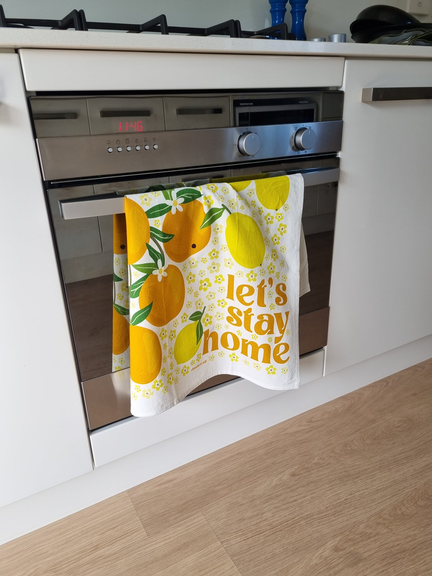 Let's Stay Home Tea Towel