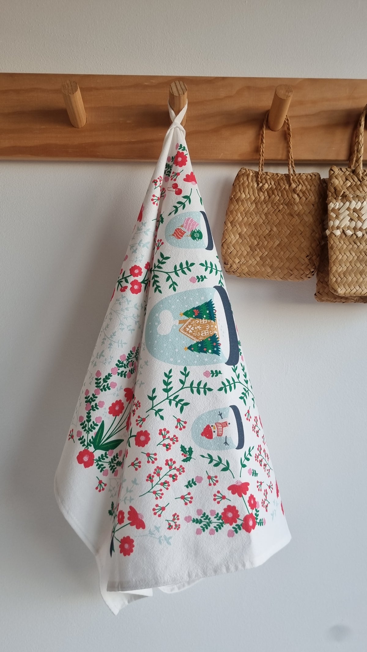 Snow Globe Tea Towel