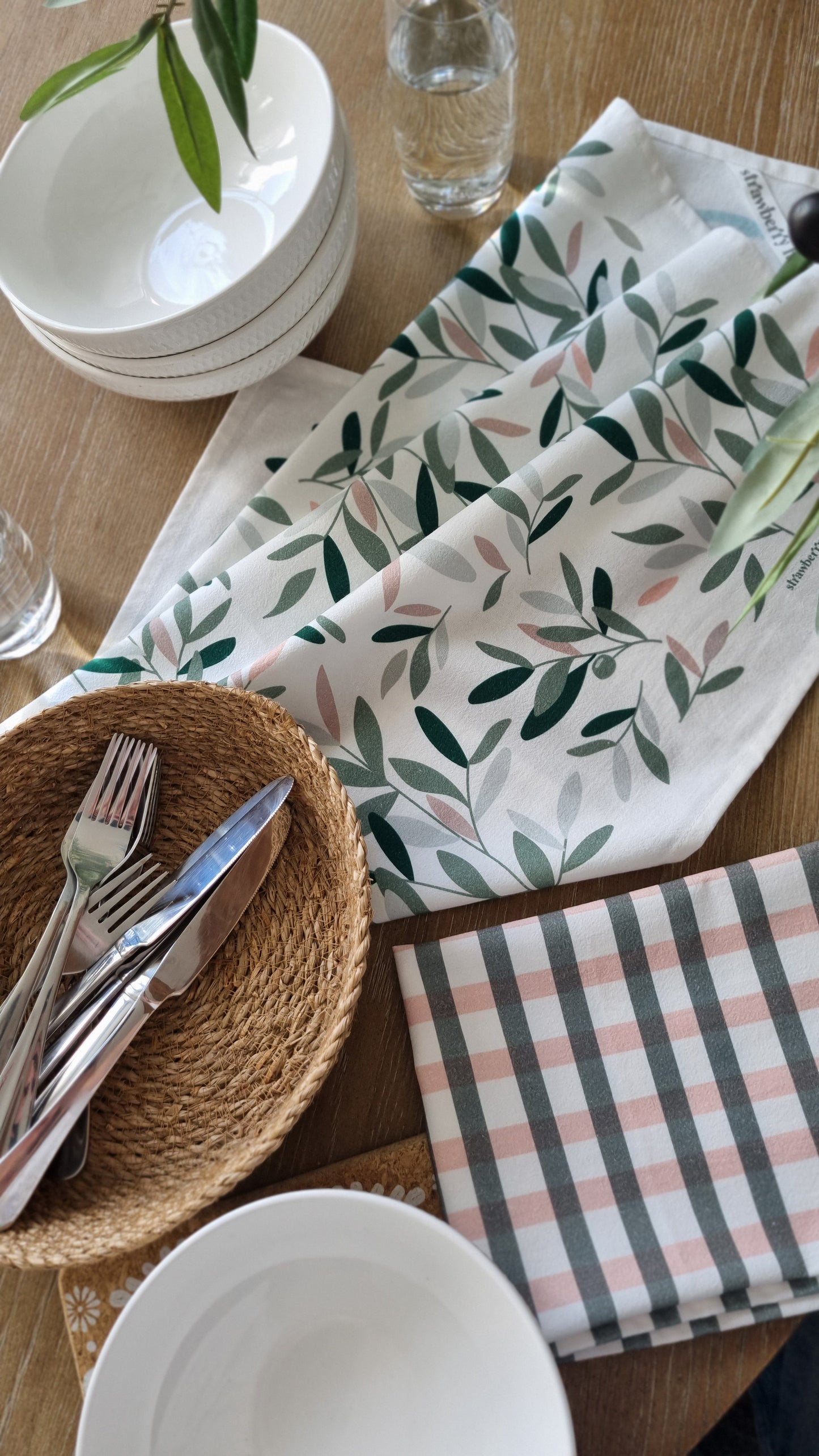 Tuscan Check Tea Towel