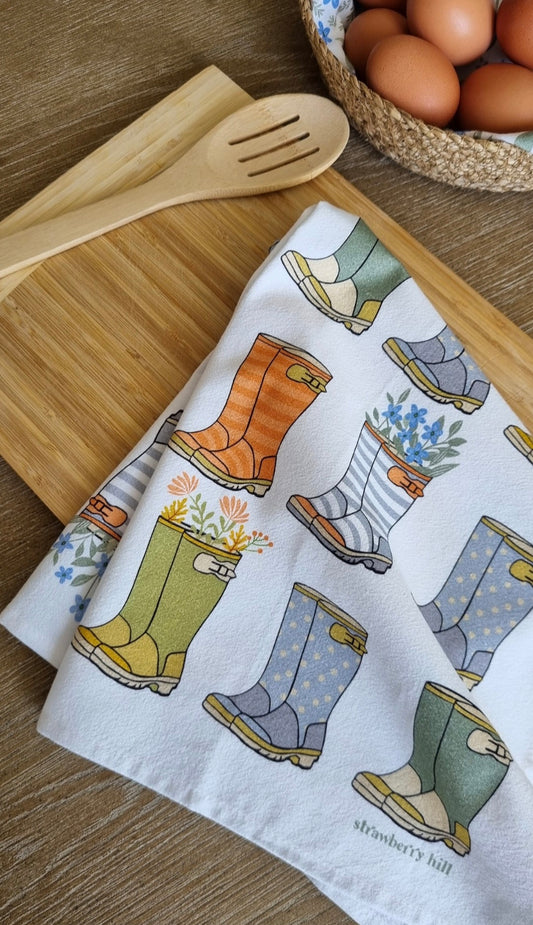 Goody Gumboots Tea Towel