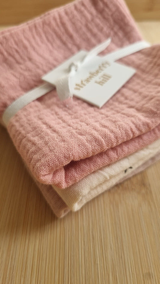 Dusky Pink Face cloth 3 Pack
